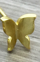 023 ($38) Earrings - Folded Butterfly - Gold