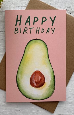 201 ($6) Card - Happy Birthday Avocado