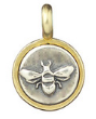 071 ($22) Bee - Teeny Pendant Silver and Bronze