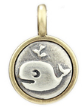 071 ($32) Whale - Tiny Pendant Silver and Bronze