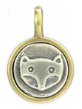 071 ($32) Fox Head - Tiny Pendant Silver and Bronze