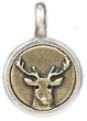 071 ($32) Deer - Tiny Pendant Silver and Bronze