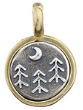 071 ($32) Forest - Tiny Pendant Silver and Bronze