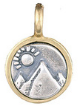 071 ($32) Mountain - Tiny Pendant Silver and Bronze