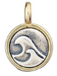 071 ($32) Wave - Tiny Pendant Silver and Bronze