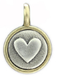 071 ($22) Heart - Teeny Pendant Silver and Bronze