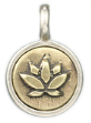 071 ($32) Lotus - Tiny Pendant Silver and Bronze