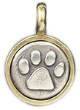 071 ($22) Paw - Teeny Pendant Silver and Bronze