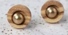 111 ($35) Earrings - Studs - Circle with Brass
