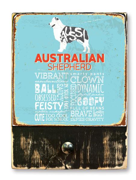 221 ($42.99) Australian Shepherd - Dog leash hanger