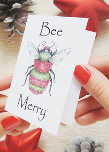205 ($12) Mini Card Set - Bee Merry