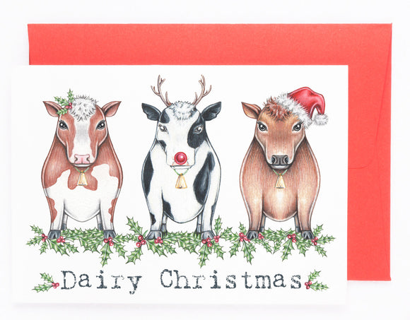 205 ($7) Holiday Card - Dairy Christmas
