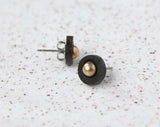 111 ($35) Earrings - Studs - Circle with Brass