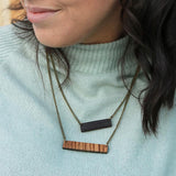 111 ($35) Necklace – Flat Rectangle - Reversible