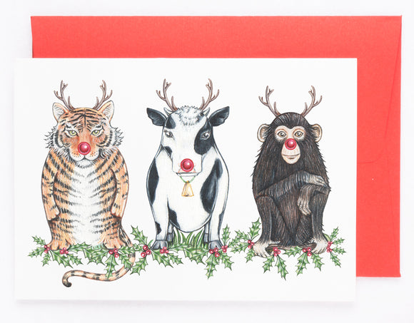 205 ($7) Holiday Card - Incognito Animals