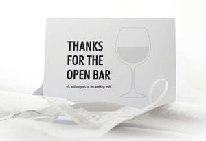 000 ($6) Card - Thanks for the Open Bar