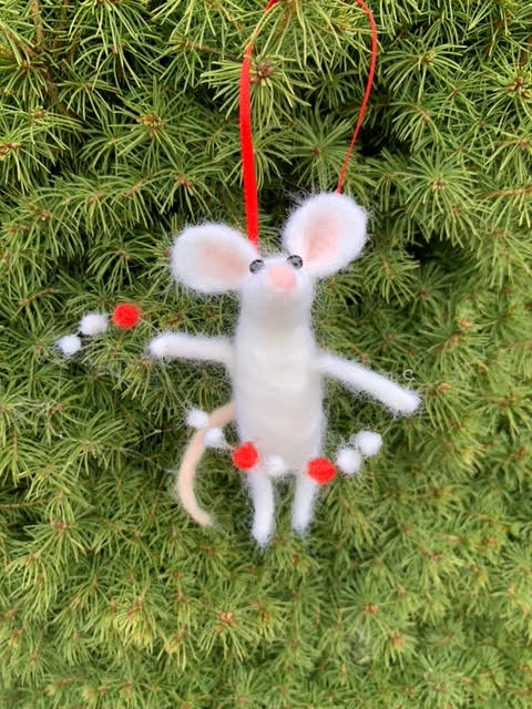239 ($30) Felted Christmas Mice