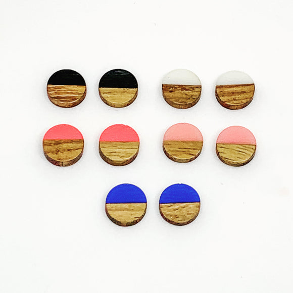 149 ($12) Earrings - Wood Circles